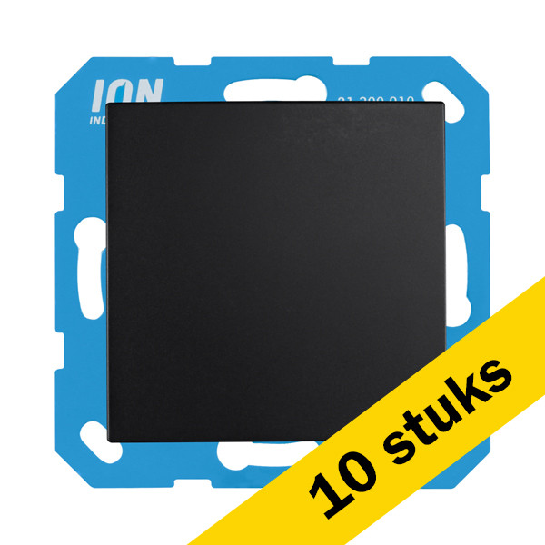 ION INDUSTRIES Aanbieding: 10x Blindplaat E1 Mat Zwart  LIO00436 - 1