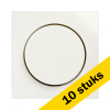 Aanbieding: 10x Centraalplaat Dimmerknop Enkelvoudig Serie E1 Alpin Wit LIO00403 - 1