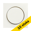 Aanbieding: 10x Centraalplaat Dimmerknop Enkelvoudig Serie E1 Mat Alpin Wit LIO00406 - 1