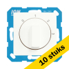 Aanbieding: 10x Centraalplaat met Draaiknop  3-standenschakelaar met Nulstand E1 Mat Alpin Wit LIO00352 - 1