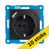 Aanbieding: 10x Wandcontactdoos RA USB A + USB C met Aanraakbeveiliging E1 Mat Zwart LIO00337 - 1