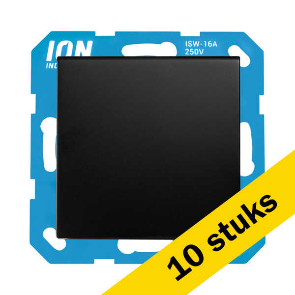 Aanbieding: 10x Wandcontactdoos RA met Klapdeksel IP44 E1 Mat Zwart LIO00328 - 1