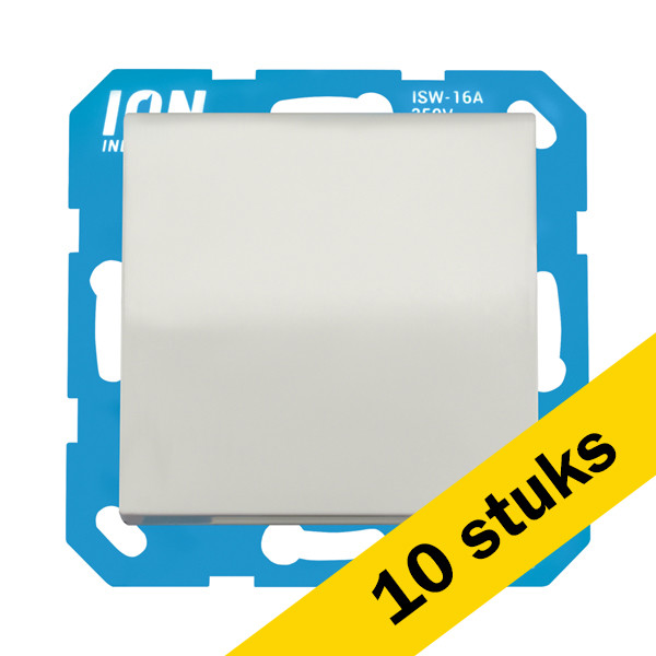 Aanbieding: 10x Wandcontactdoos RA met Klapdeksel IP44 V1/J1 Mat Alpin Wit LIO00091 - 1