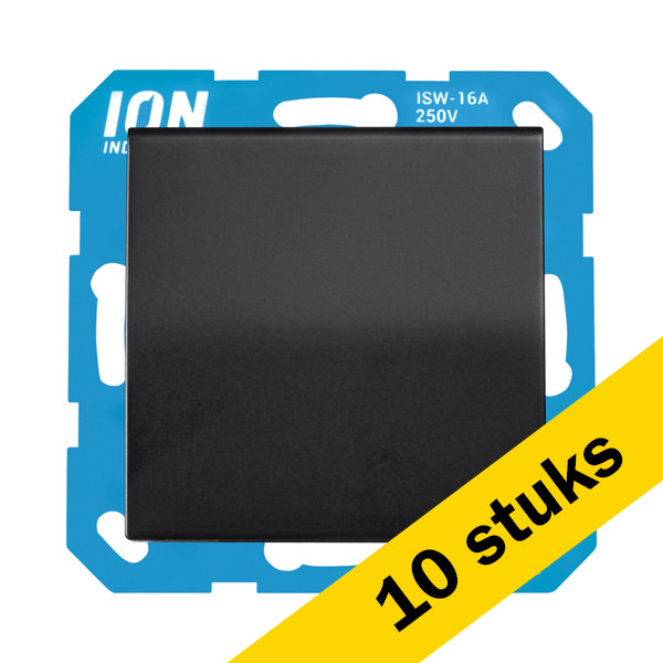 Aanbieding: 10x Wandcontactdoos RA met Klapdeksel IP44 V1/J1 Mat Zwart LIO00094 - 1