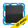 Aanbieding: 10x Wandcontactdoos RA met Klapdeksel en Aanraakbeveiliging EV1/J1 Mat Zwart LIO00109 - 1
