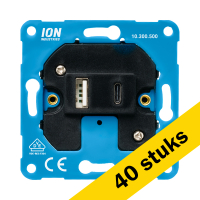 Aanbieding: 40x iON Industries Aansluitdoos Charger USB A + USB C LIO00059