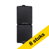 Aanbieding: 8x Opbouw Wandcontactdoos 2-voudig Verticaal IP55 Zwart LIO00512 - 1