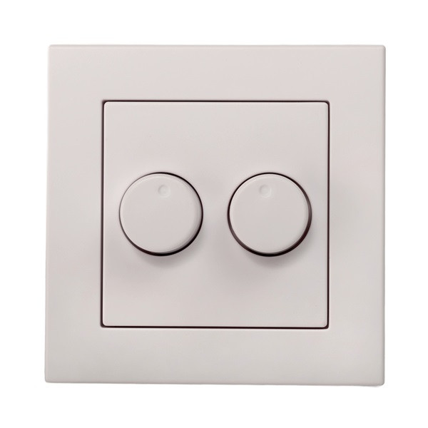 ION INDUSTRIES Duo Dimmer Afdekplaat | Mat Wit | iON Industries  LIO00007 - 1