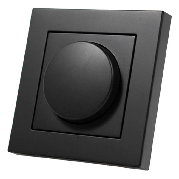 ION INDUSTRIES Enkelvoudige Dimmer Afdekplaat | Matzwart | iON Industries  LIO00011 - 1
