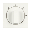 ION Industries Centraalplaat met draaiknop 3-standenschakelaar met nulstand V1/J1 | Alpin wit mat