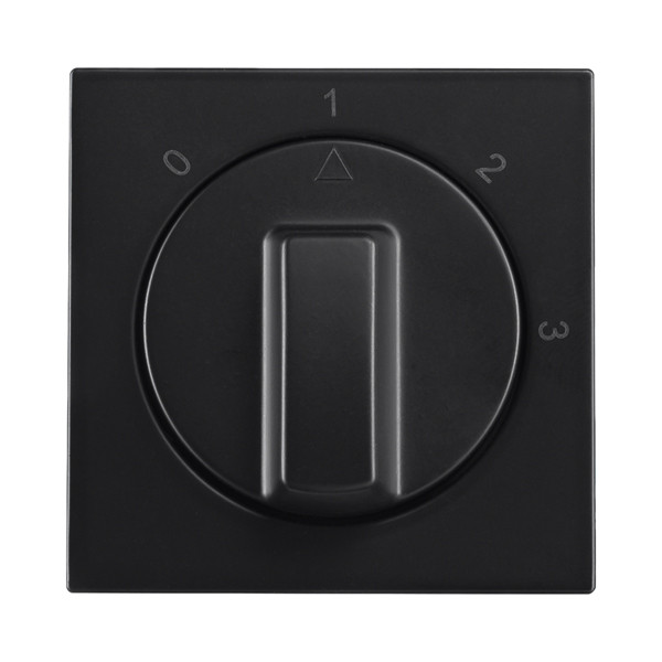 ION Industries Centraalplaat met draaiknop 3-standenschakelaar met nulstand V1/J1 | Mat zwart  LIO00117 - 1