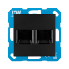 ION Industries Modular Jack 2-voudig met centraalplaat E1 | Mat zwart