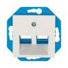 ION Industries Modular Jack 30° 2-voudig met centraalplaat V1/J1 | Alpin wit mat LIO00132 - 1