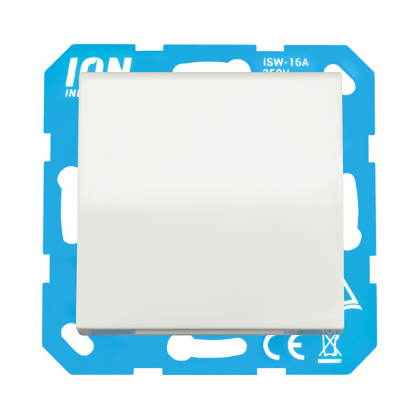 ION Industries Stopcontact met randaarde met klapdeksel en kinderbeveiliging V1/J1 | Alpin wit glanzend  LIO00102 - 1