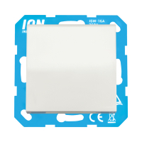 ION Industries Stopcontact met randaarde met klapdeksel en kinderbeveiliging V1/J1 | Alpin wit glanzend  LIO00102