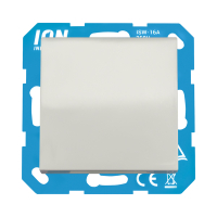 ION Industries Stopcontact met randaarde met klapdeksel en kinderbeveiliging V1/J1 | Alpin wit mat  LIO00105