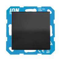 ION Industries stopcontact met randaarde en klapdeksel V1/J1 | IP44 | Mat zwart  LIO00093