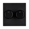 ION industries Centraalplaat dimmerknop duo V1/J1 | Mat zwart LIO00180 - 1