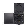 ION industries Opbouw Combinatie Stopcontact en Wisselschakelaar | IP55 | Zwart  LIO00507 - 2