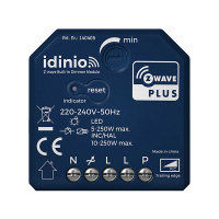 Idinio Z-Wave Plus dimmer module 5-250W (Idinio, Fase Afsnijding)  LDR01442