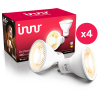 Innr GU10 Smart led | PAR16 | Mat | 2700K | Zigbee | 4.9W | 4 stuks