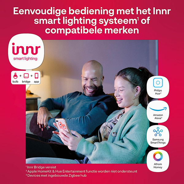 Innr GU10 Smart led | PAR16 | Mat | RGB + 1800-6500K | Zigbee | 4.9W | 2 stuks LIN00141 - 3