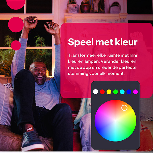 Innr GU10 Smart led | PAR16 | Mat | RGB + 1800-6500K | Zigbee | 4.9W | 6 stuks LIN00178 - 3