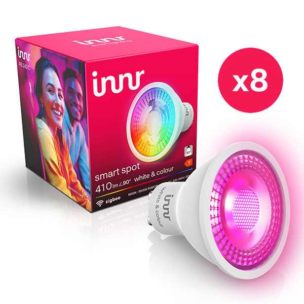 Innr Slimme GU10 led spot | RGB + 1800-6500K | Zigbee | 4.9W | 8 stuks LIN00179 - 1