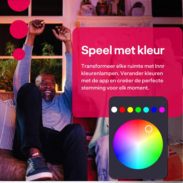 Innr Slimme plafondlamp | Rond | Ø 42 cm | RGB + 1800-6500K | Wit | Zigbee | 24W LIN00208 - 9