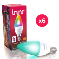 Innr Smart Candle Colour E14 | RGB + 1800-6500K |  Zigbee 3.0 | 465 lumen | 4.9W | 6 stuks  LIN00164