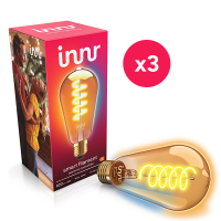 Innr Smart Filament Bulb E27 | Edison ST64 | 1800-6500K | Zigbee 3.0 | 620 lumen | 7W | 3 stuks  LIN00175