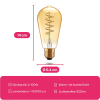 Innr Smart Filament Bulb E27 | Edison ST64 | 1800-6500K | Zigbee 3.0 | 620 lumen | 7W  LIN00157 - 2