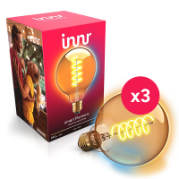 Innr Smart Filament Bulb E27 | Globe G95 | 1800-6500K | Zigbee 3.0 | 640 lumen | 7W | 3 stuks  LIN00169