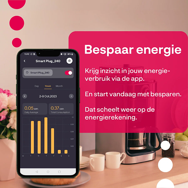 Innr Smart Plug met energiemeter | Zigbee 3.0 | Max. 3680W | Wit  LIN00138 - 4
