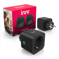 Innr Smart Plug met energiemeter | Zigbee 3.0 | Max. 3680W | Zwart | 2 stuks LIN00201