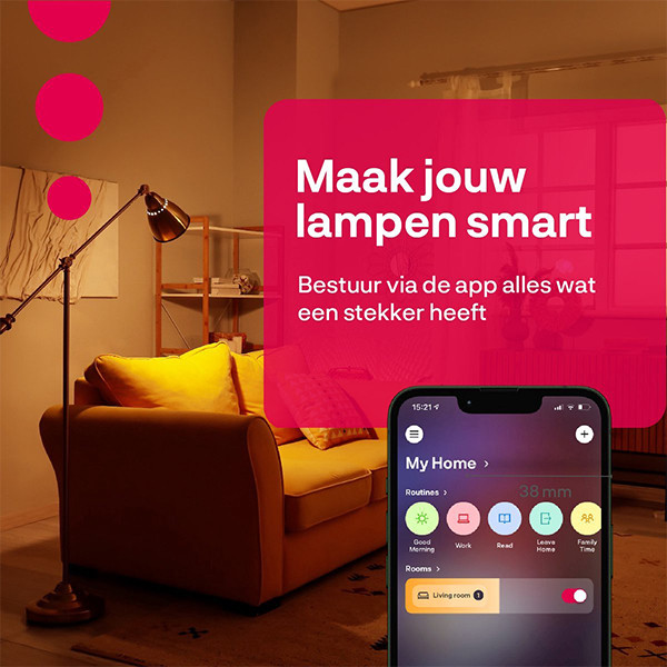 Innr Smart Plug met energiemeter | Zigbee 3.0 | Max. 3680W | Zwart | 2 stuks LIN00201 - 5