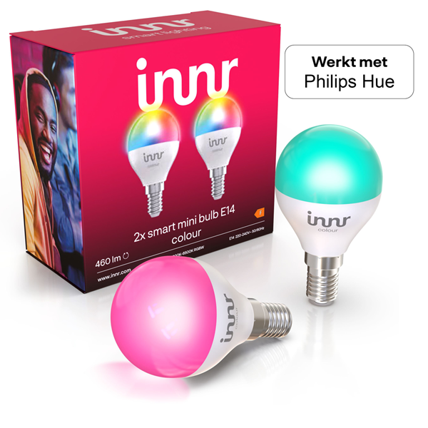 Innr Smart lamp E14 | Colour | Kogel | Zigbee | 4.8W | 2 stuks  LIN00133 - 1