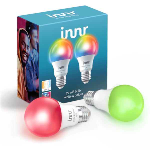 Innr Smart lamp E27 | Colour | Peer A60 | Wifi | 9.5W | 2 stuks  LIN00095 - 1
