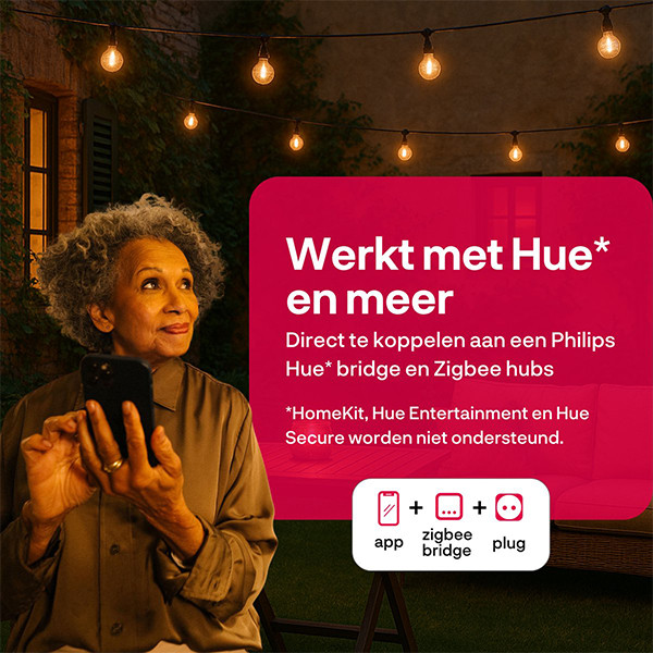 Innr Smart plug | inclusief energiemeter | Max. 3680W | Zigbee | IP54 | Zwart (NL) LIN00200 - 7