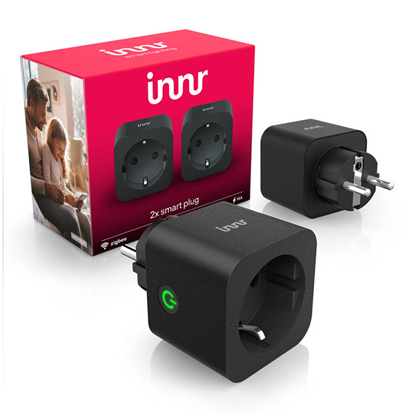 Innr Smart plug | inclusief energiemeter | Max. 3680W | Zigbee | Zwart (NL) | 2 stuks LIN00201 - 1