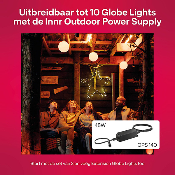 Innr Zigbee Outdoor Globe Light uitbreiding | RGB + 1800-6500K | Werkt met Philips Hue | 4.6W | 3 stuks  LIN00116 - 6