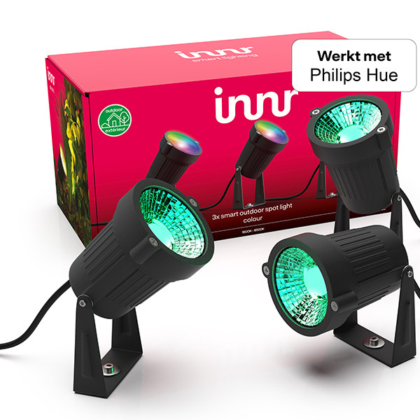 Innr Zigbee Outdoor Spot Light basisset | RGB + 1800-6500K | Werkt met Philips Hue | 4.7W | 3 stuks  LIN00142 - 1
