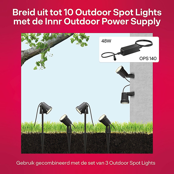Innr Zigbee Outdoor Spot Light uitbreiding | RGB + 1800-6500K | Werkt met Philips Hue | 4.7W  LIN00143 - 6