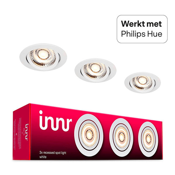 Innr Zigbee inbouwspot basisset | 2700K | Werkt met Philips Hue | 5W | 3 stuks  LIN00087 - 1