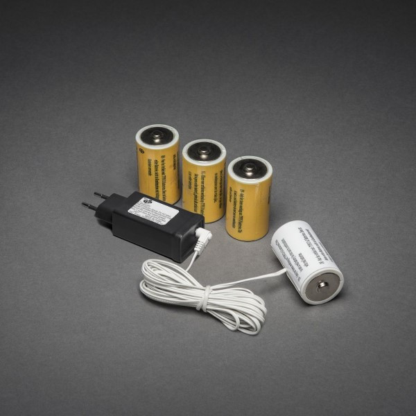 Konstsmide Batterijvervanger | 4x D | 3 meter | Konstsmide  LKO00394 - 1