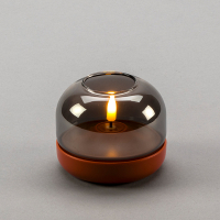 Glaslantaarn | 8.5 x 7.5 cm | Warm wit | Teracotta | Konstsmide LKO00810