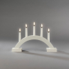 Kaarsenbrug | 26 x 39 cm | 5 lampjes | Warm wit | Hout | Mat wit | Konstsmide LKO00966 - 1