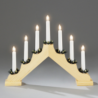 Kaarsenbrug | 38 x 30 cm | 7 lampjes | Warm wit | Hout | Konstsmide LKO00783