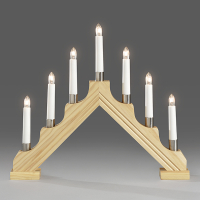 Kaarsenburg | 39 x 24 cm | 7 lampjes | Warm wit | Hout | Konstsmide LKO00781