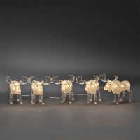 Kerst eland met verlichting | Warm wit | 40 lampjes | 5 stuks | Konstsmide LKO00789